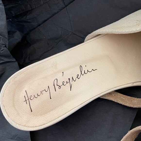 HENRY BEGUELIN Suede Leather Slip On Flats: Size 39 (US 8.5) Excellent Condition - Picture 4 of 8